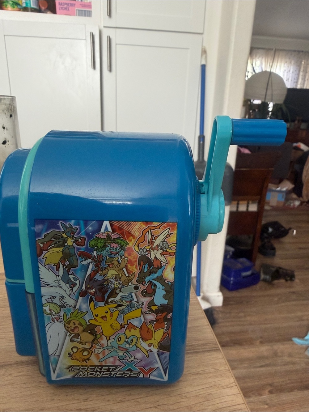 Pokemon Blue and Teal Hand-Crank Pencil Sharpener